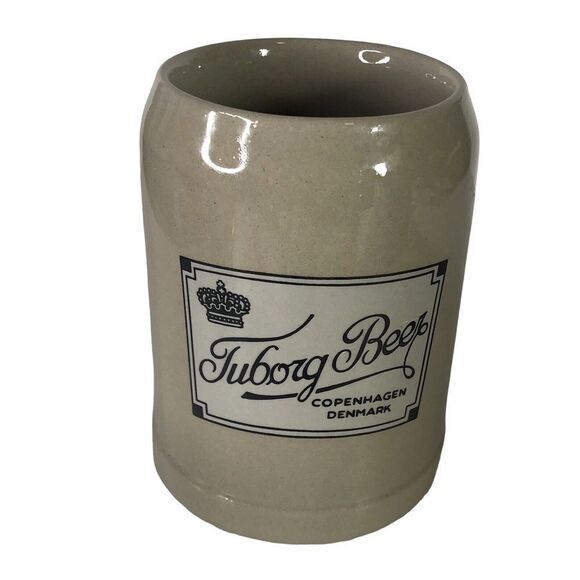 Vintage Tuborg German Beer Stein Copenhagen Denmark 5"‎ Stoneware - Picture 1 of 10